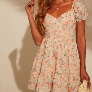 Carleen Tiered Puff Sleeve Mini Dress